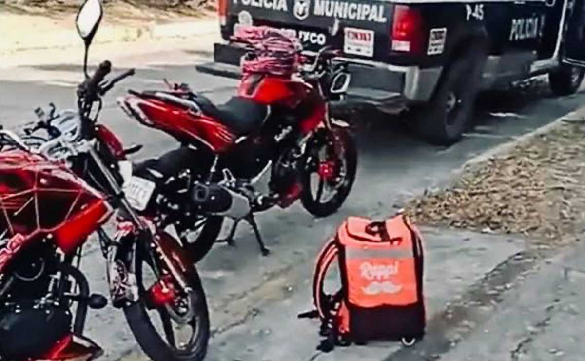 Patrulla municipal embiste a repartidor de Rappi en Atlixco