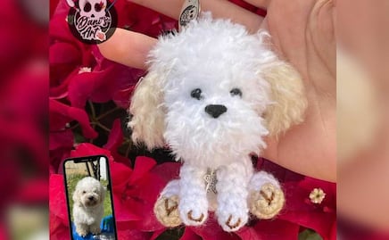 Inmortaliza a tu lomito tejido en forma de peluche o llavero