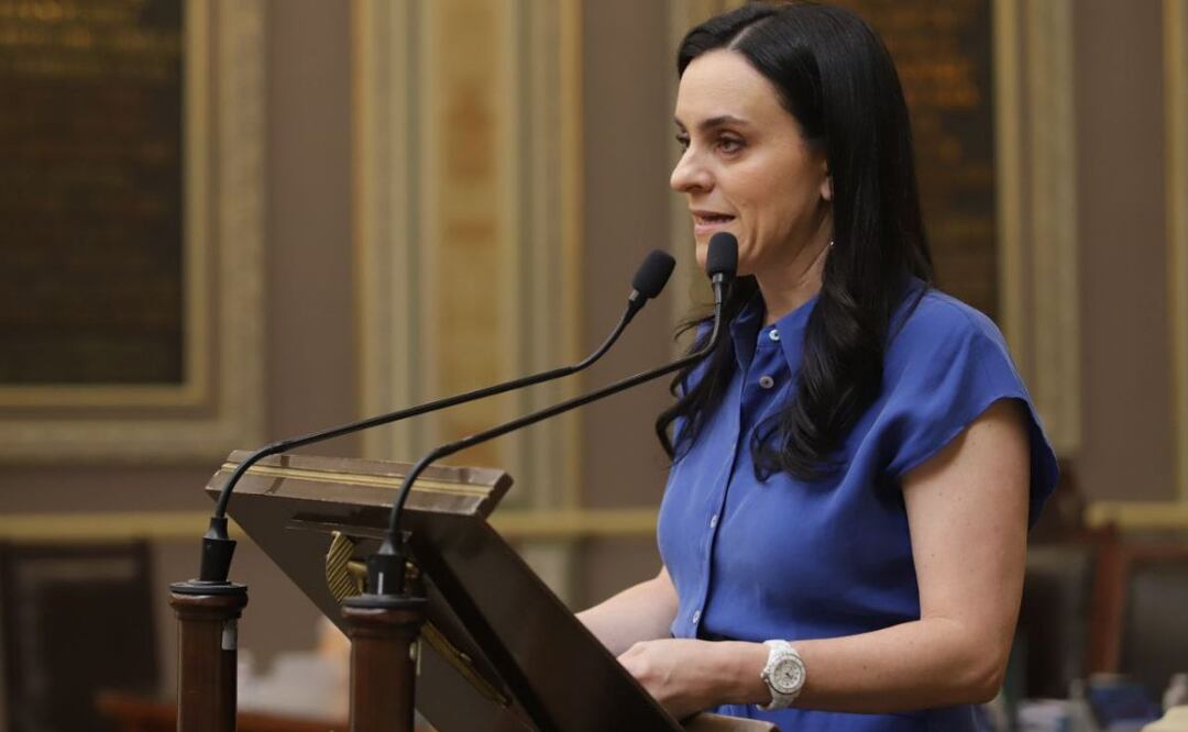 La diputada del PAN, Mónica Rodríguez, pide que se usen los libros de texto del año pasado | Foto: Agencia Es Imagen para El Universal Puebla