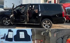 Aseguran arsenal y camionetas blindadas en la autopista México-Puebla