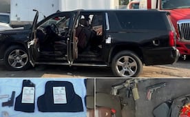 Aseguran arsenal y camionetas blindadas en la autopista México-Puebla
