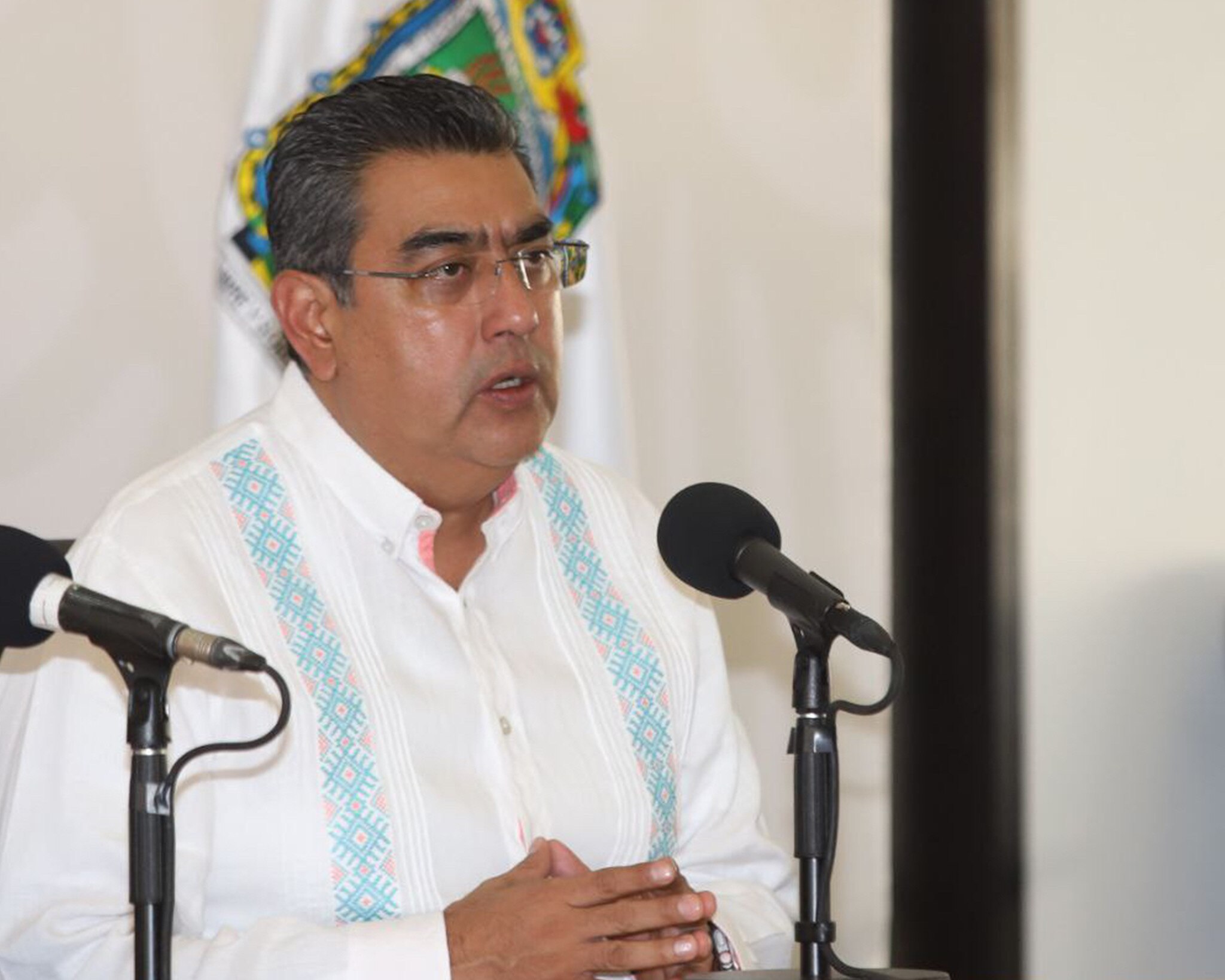 El gobernador Sergio Salomón Céspedes dijo que a partir de este jueves 2 de marzo volará en helicóptero | Foto: Agencia Es Imagen para El Universal Puebla