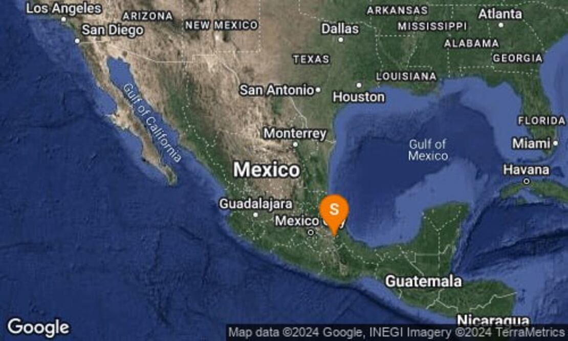 Se registró un sismo de 4.3 grados al noroeste de Ciudad Serdán | Foto: Sismológico Nacional