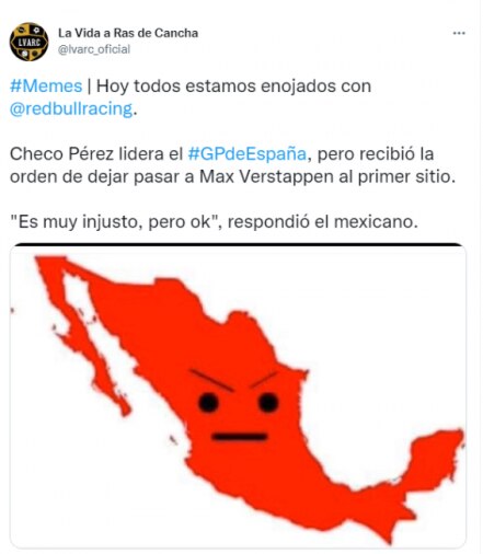 Los memes que dejó la decisión de Red Bull de dejar segundo a Checo Pérez  
