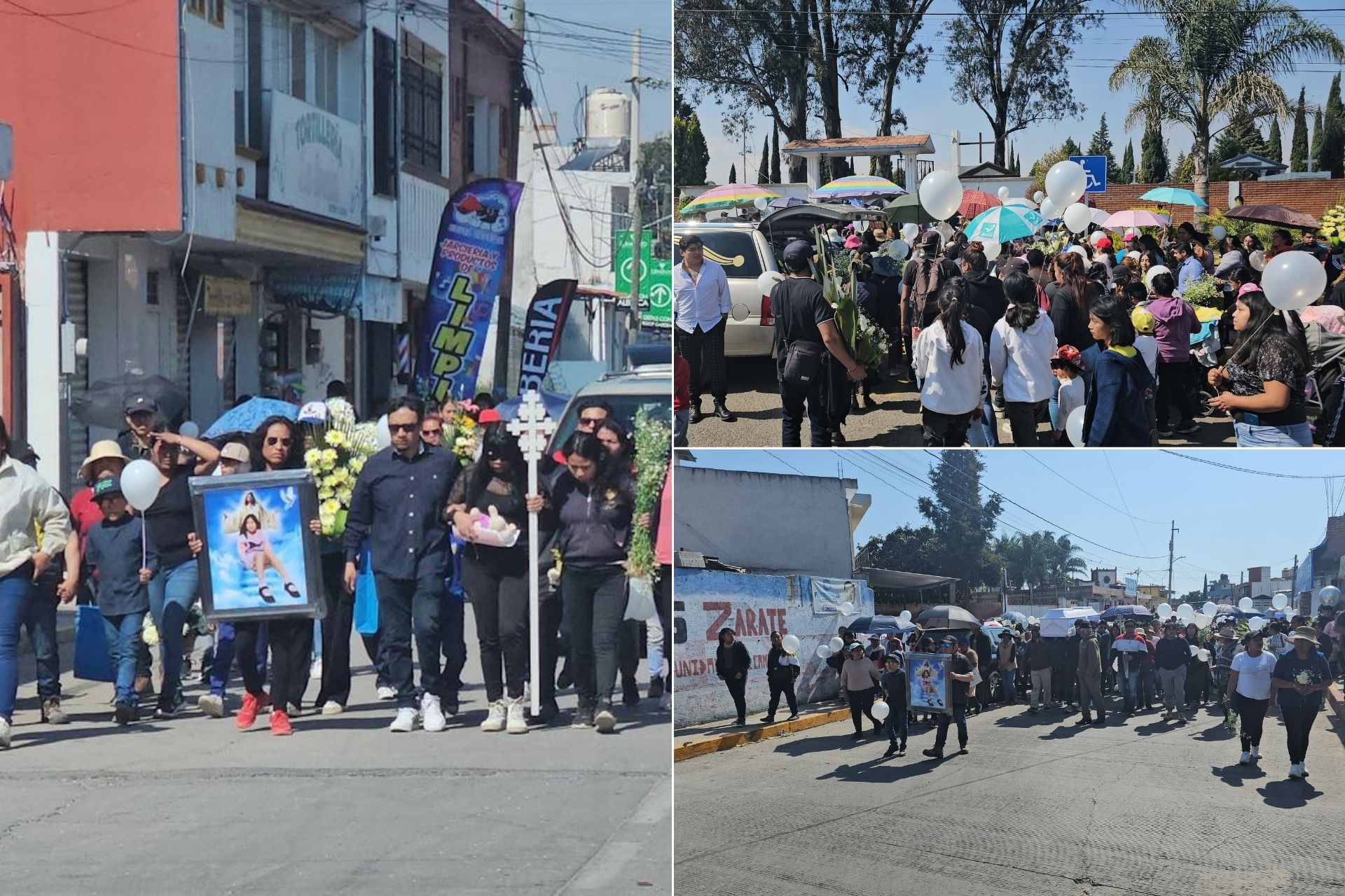 Con globos blancos despiden a Génesis, niña asesinada en Cuautlancingo