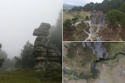 Descubre un valle de Puebla cubierto de niebla donde puedes caminar entre enormes piedras