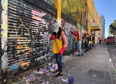 ¡Por Jesucristo! grupo religioso y Ayuntamiento limpian calles del centro