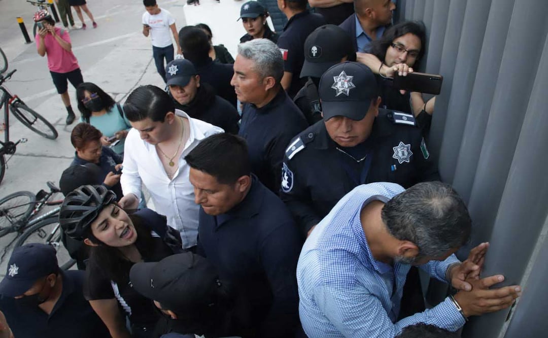 Alfonso N. continuará su proceso en libertad luego de embestir a ciclistas durante una manifestación en la Recta a Cholula | foto: agencia Es Imagen para El Universal Puebla