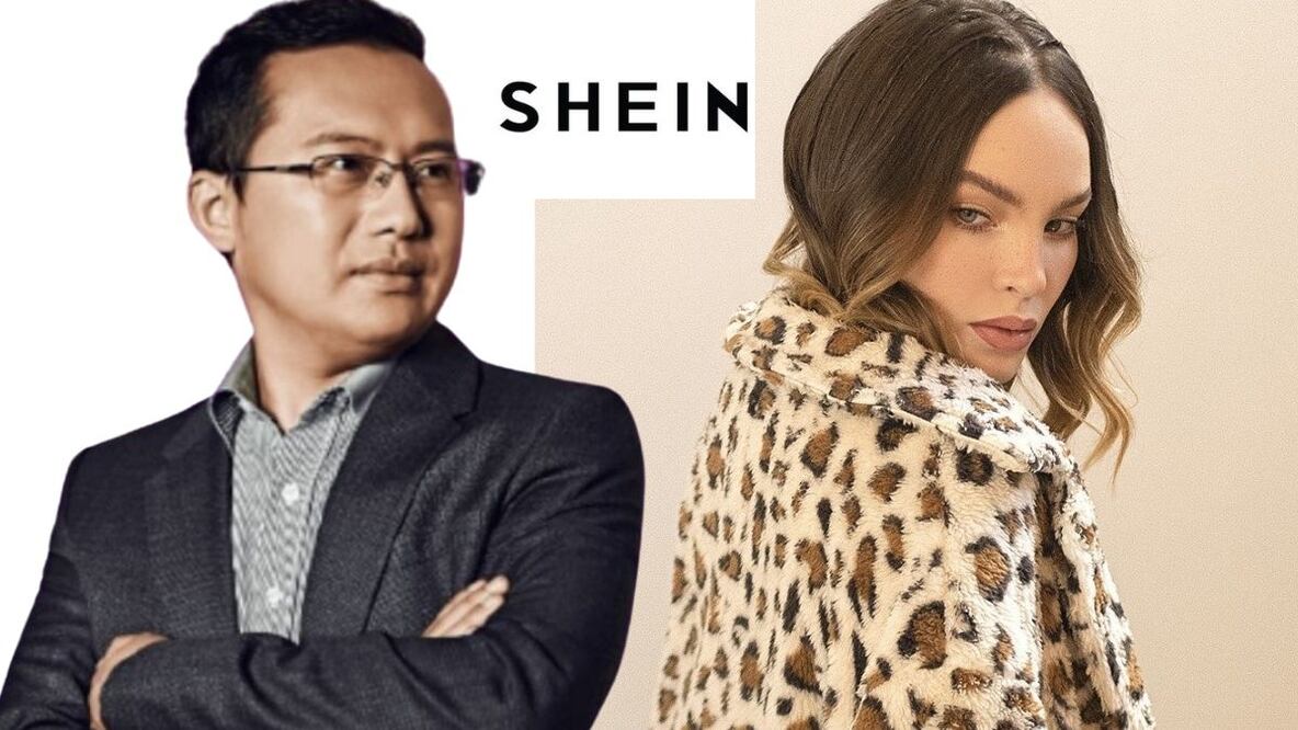 Chris Xu, CEO de Shein y Belinda, quien actualmente promociona una línea de ropa