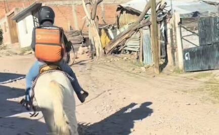 ¿Dónde está y quién es el repartidor de DiDi Food que anda a caballo?