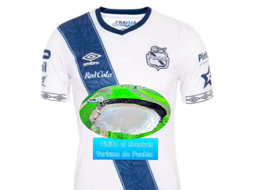 ¿La nueva playera del Club Puebla tendrá al socavón?