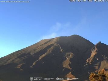 ¿Cómo amaneció el Popocatépetl? 14 marzo 2020