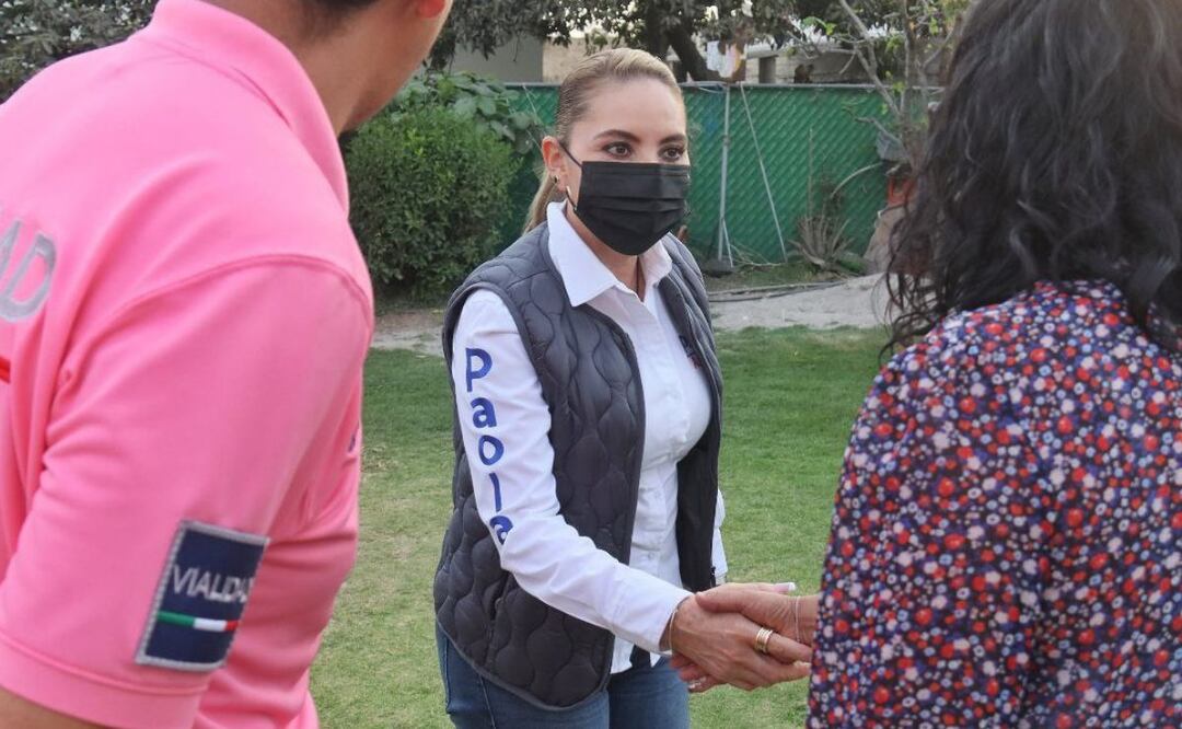 Paola Angón ahora usa vestimenta donde promociona su nombre | FOTO: Agencia Es Imagen para El Universal Puebla