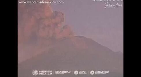 Volcán Popocatépetl registra intensa actividad, ceniza llegará hasta Guerrero