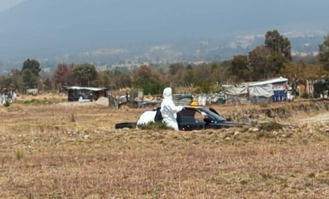 En la junta auxiliar de La Resurrección fue hallado el cadáver de un hombre en la cajuela de un taxi | foto: Agencia Es Imagen para El Universal Puebla