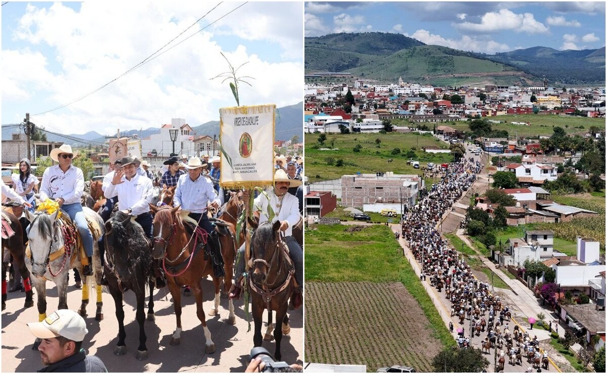 Chignahuapan vive tradiciones con seguridad, gobernador Armenta encabeza cabalgata con mil jinetes