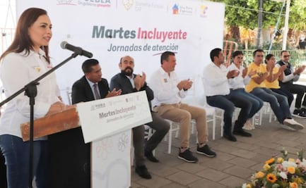 Gaby Bonilla entrega apoyos en Acatzingo