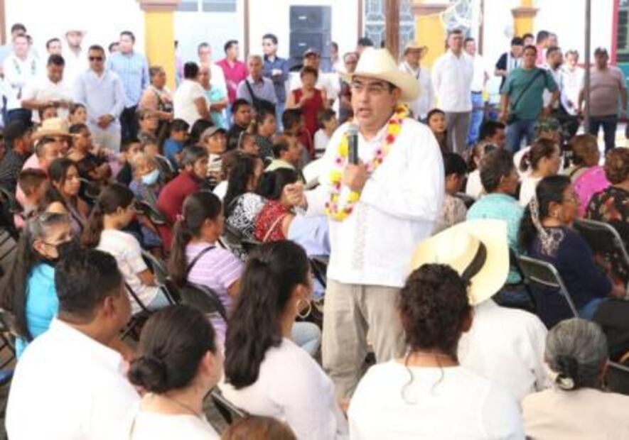 Sergio Salomón Céspedes inaugura Banco del Bienestar en Piaxtla 