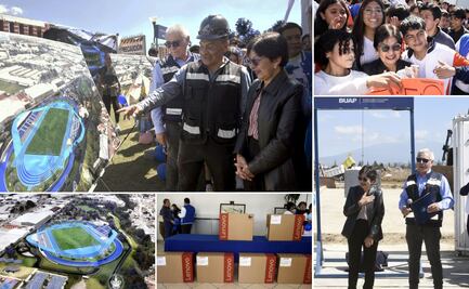 Rectora de la BUAP coloca primera piedra de pista de tartán y campo traviesa en la prepa Alfonso Calderón