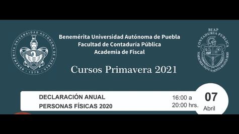 PIEU BUAP: Curso para hacer la declaración anual 2020 en el SAT