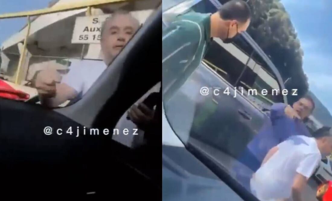 Dueño de porsche junto con sus escoltas agreden a automovilista en la México-Toluca
