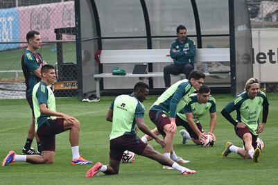 Entrenamiento abierto de la Selección Mexicana en Puebla tras partido contra Valencia