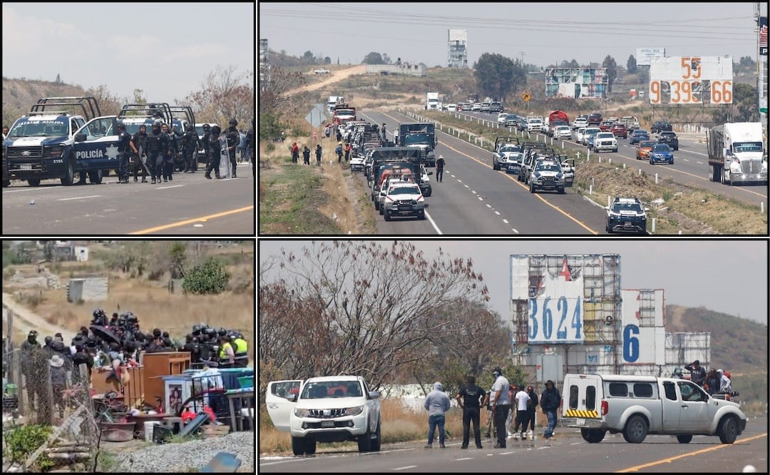 Policía estatal y municipal desalojaron a paracaidistas en Santa Isabel Cholula | Foto: EsImagen