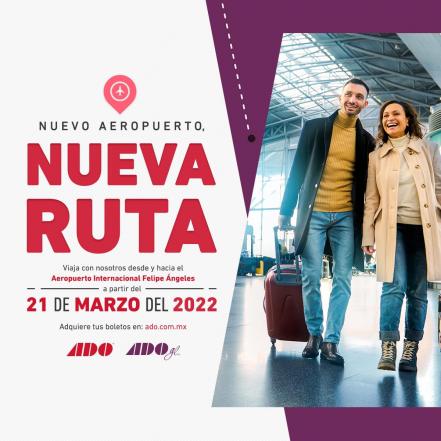 Aeropuerto Felipe Ángeles. Estos son los autobuses que saldrán de Puebla rumbo al AIFA