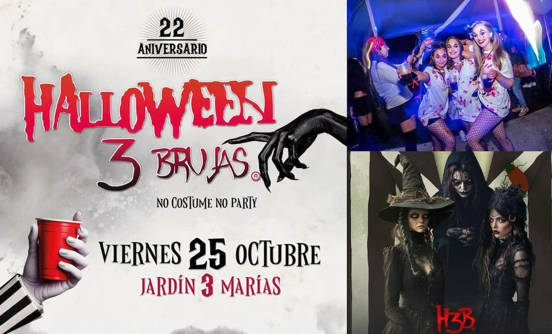22 años siendo el Halloween más grande de Puebla | Foto: Facebook Halloween 3 brujas