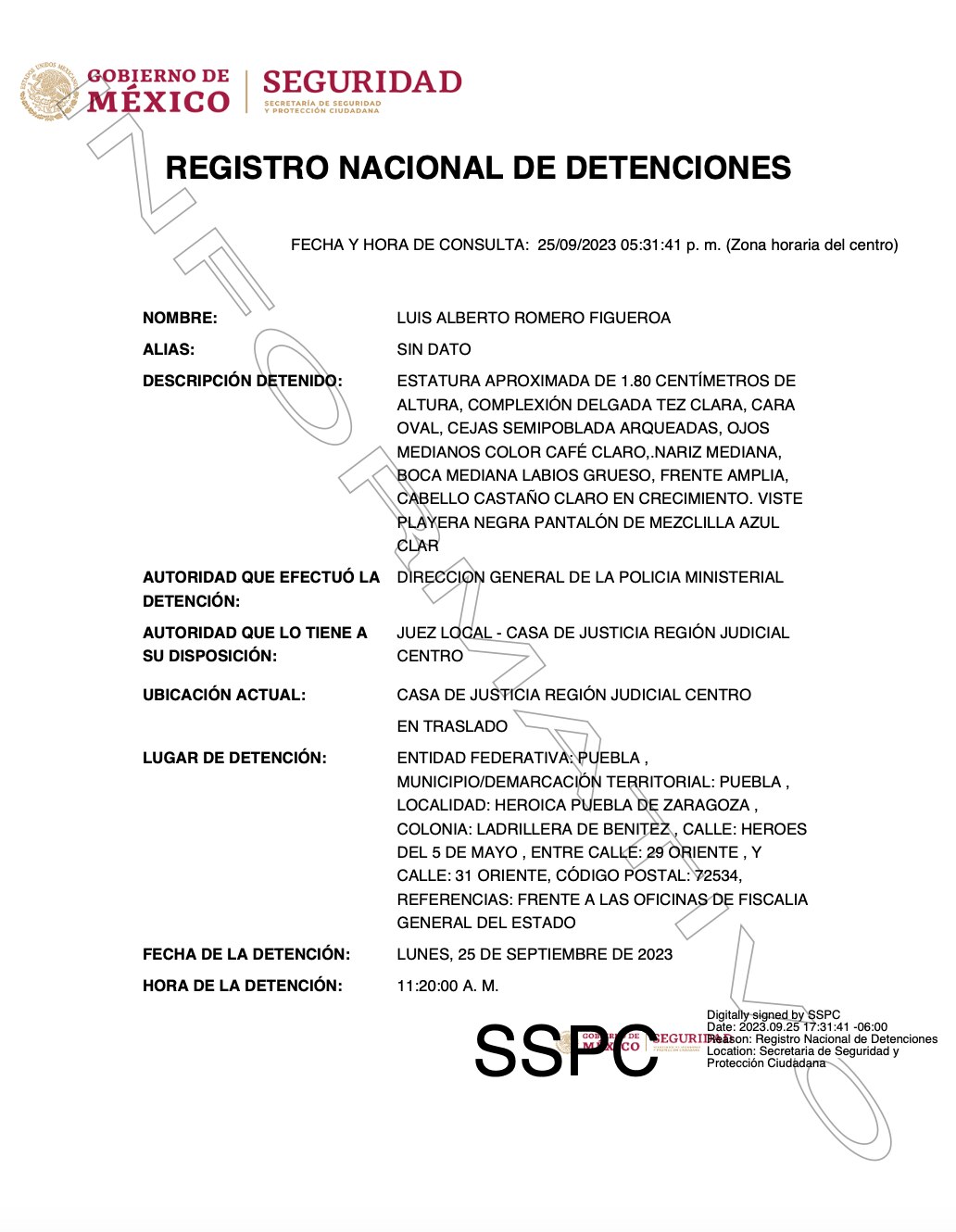 Foto: Secretaría de Seguridad y Protección Ciudadana