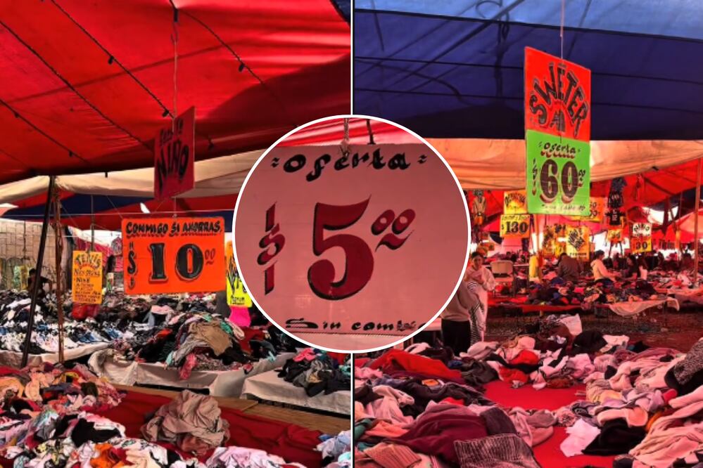 En el tianguis de San Isidro hay ropa de paca muy barata | Foto: Captura de pantalla TikTok