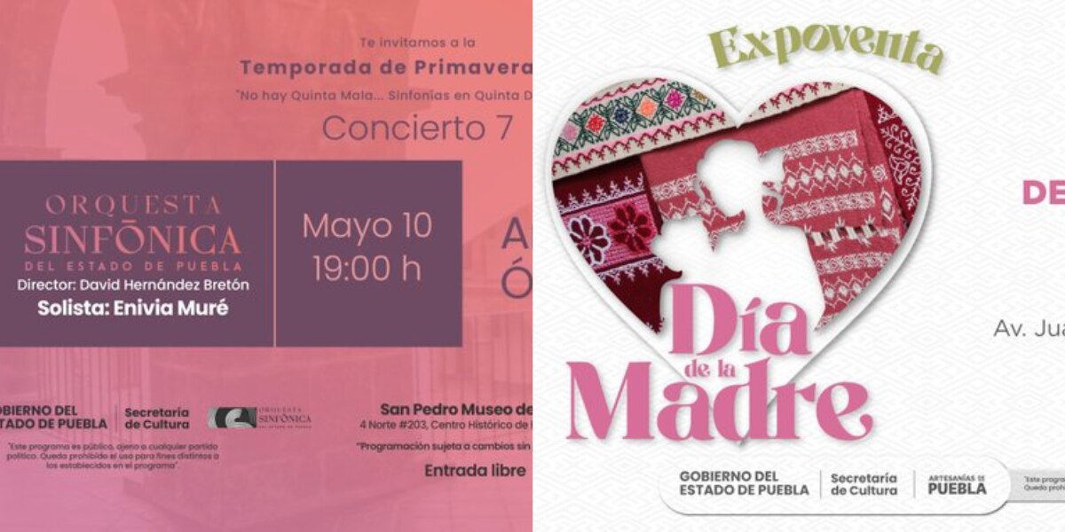 Día de las Madres 2024: actividades GRATIS en Puebla este 10 de mayo