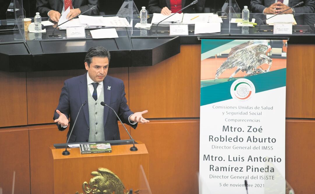 Zoé Robledo, titular del IMSS, en su comparecencia en el Senado; aplaudió la reforma a outsourcing. Foto: Germán Espinosa/ EL UNIVERSAL.