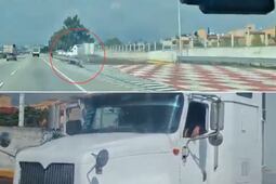 VIDEO Trailero se queda sin frenos en la autopista México-Puebla