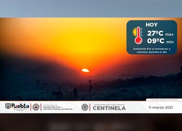 El clima en Puebla: 11 de marzo 2021