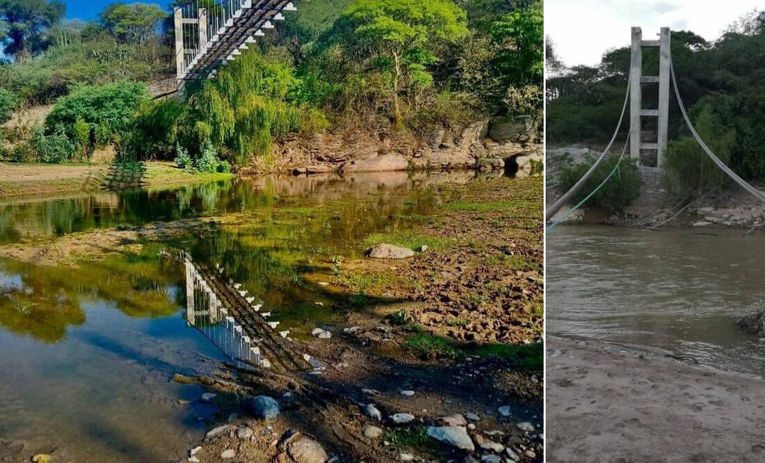 En la Mixteca poblana hay un puente colgante rodeado de hermosos paisajes | Foto: Eli Rojano Aquino