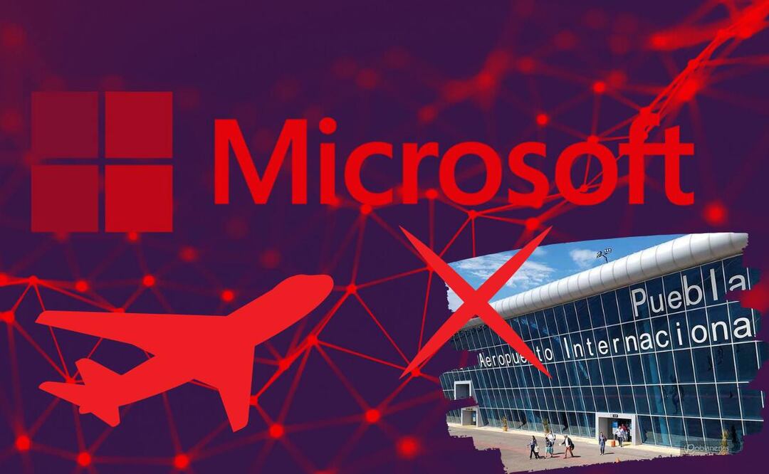 Falla global de Microsoft también afecta a Puebla | Foto hecha en Canvas
