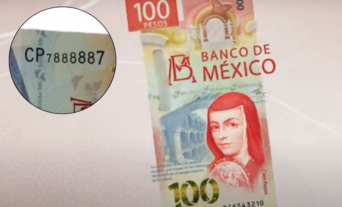 Un billete de 100 pesos de Sor Juana se oferta en medio millón | Foto: Banco de México / Mercado Libre