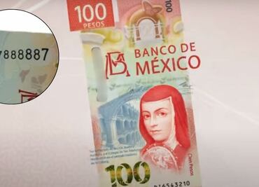 Billete de 100 pesos vale hasta 500 mil pesos por su número de serie