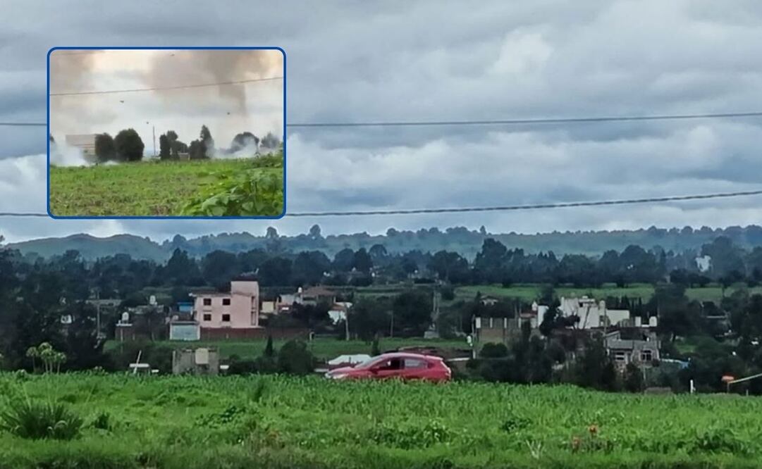 Al parecer, fueron dos minas las que estallaron cuando la policía revisaba el vehículo rojo | Foto: EsImagen