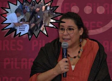 Cancelan conferencia de Lenia Batres en Puebla tras protesta de trabajadores del Poder Judicial