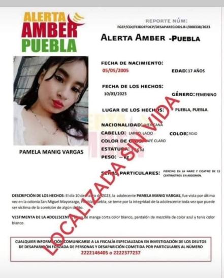 Pamela Manig desapareció rumbo a su trabajo y fue hallada muerta en Cuautlancingo