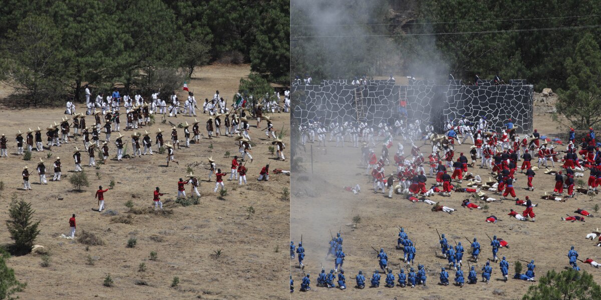Escenificación de la batalla de Puebla / Foto Agencia Es Imagen