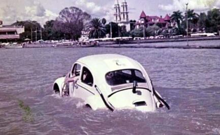 Este vocho anfibio hecho en Puebla cruzó un día el lago de Chapala