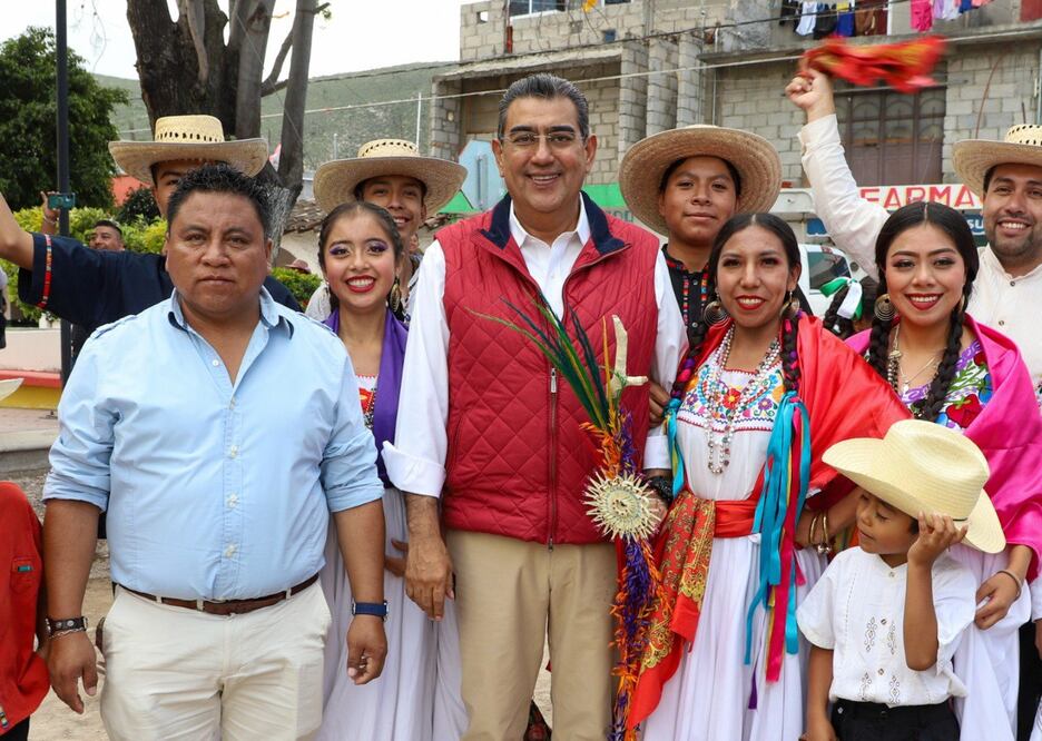 Sergio Salomón estuvo de gira en Chapulco | Foto: Gobierno del Estado