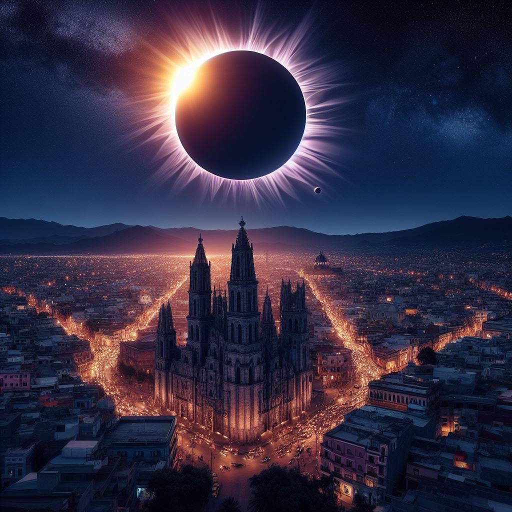 Esto dice la IA sobre el próximo eclipse total de Sol | Imagen tomada de la IA por El Universal Puebla
