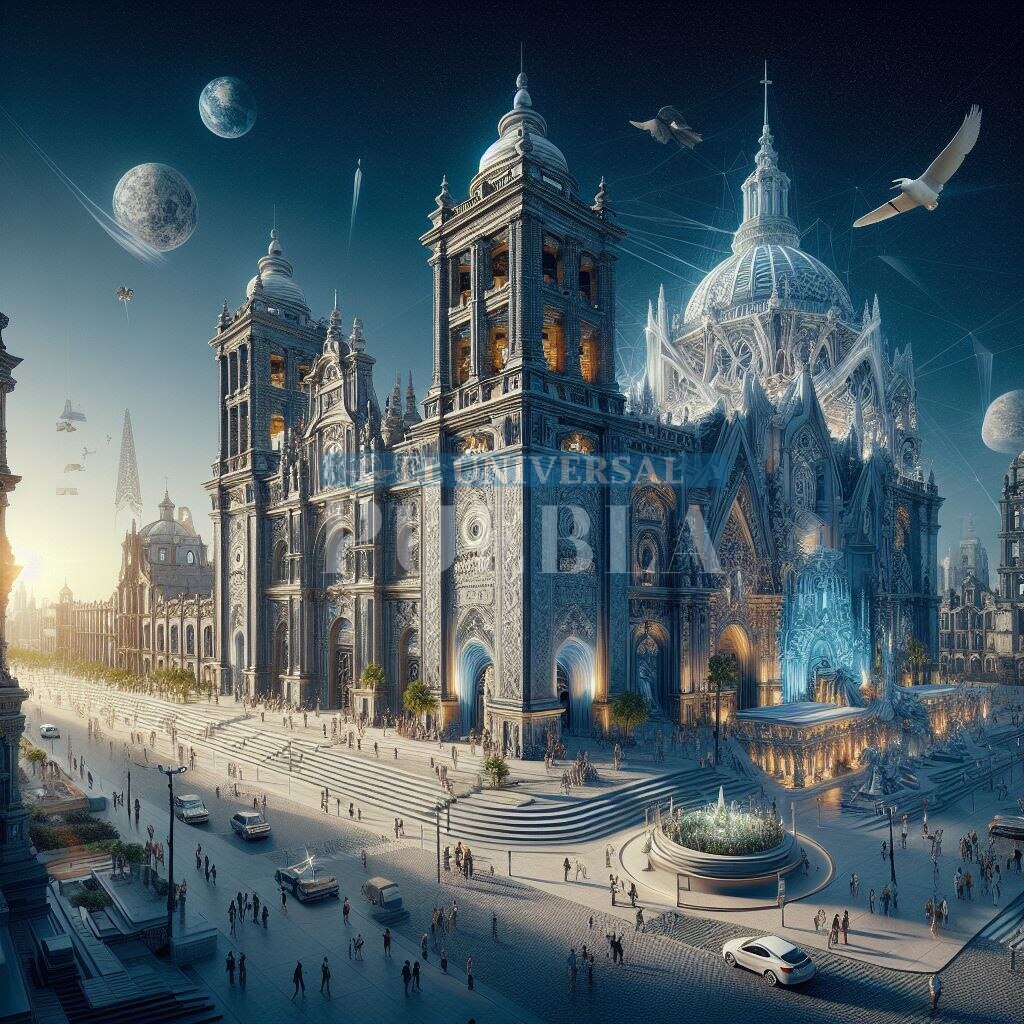 La Inteligencia Artificial predice que así será el zócalo dentro de 100 años / CANVAS