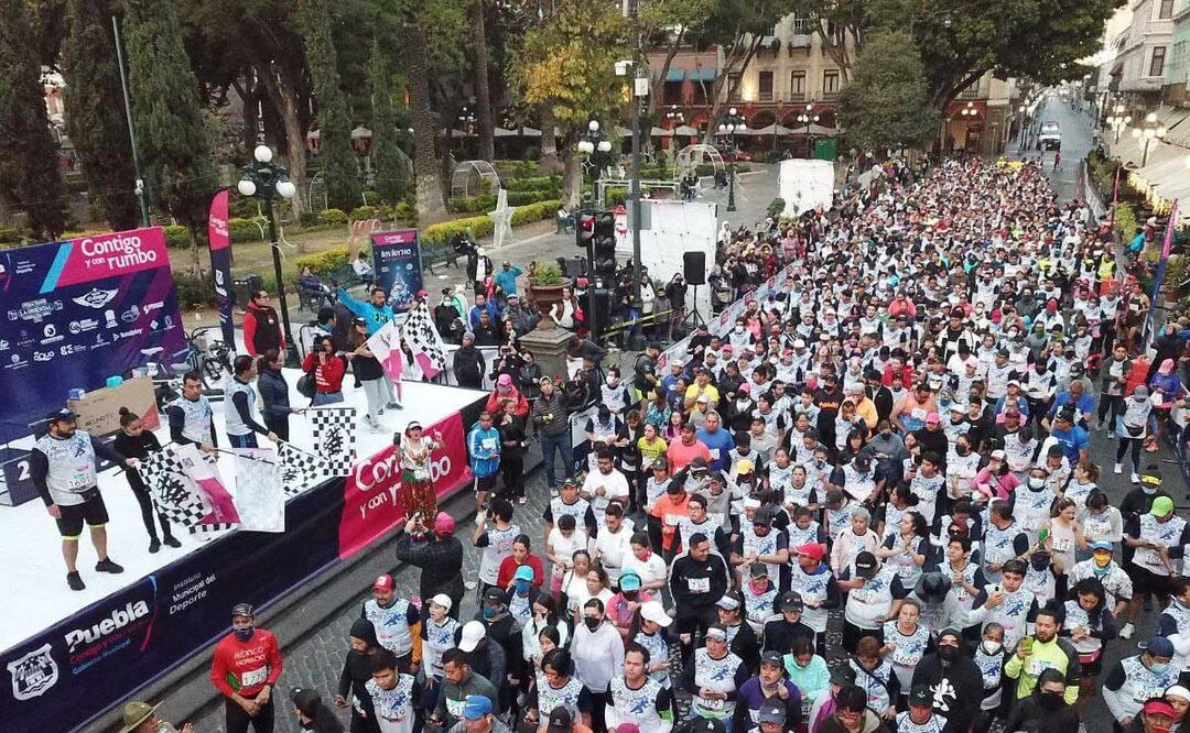 Este domingo 18 de diciembre se llevó a cabo el Primer Medio Maratón de Puebla | Foto: Ayuntamiento de Puebla