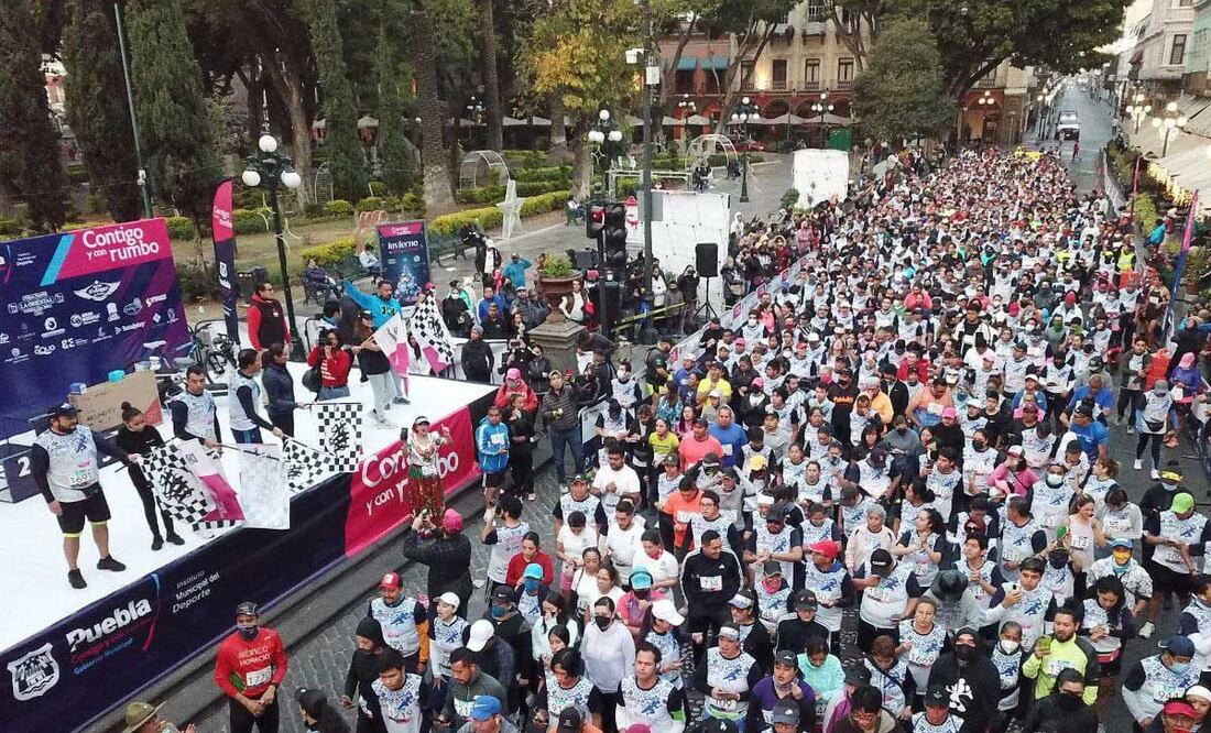 Este domingo 18 de diciembre se llevó a cabo el Primer Medio Maratón de Puebla | Foto: Ayuntamiento de Puebla