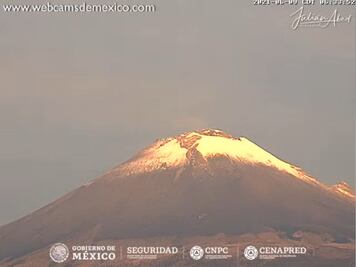 Monitoreo del volcán Popocatépetl, 9 de junio 2021